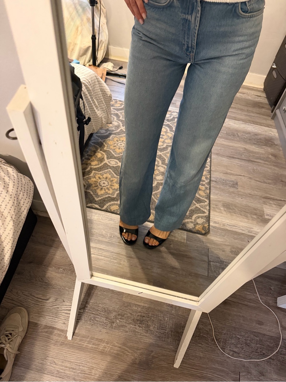 Light Blue Women's Straight-Leg Jeans zara